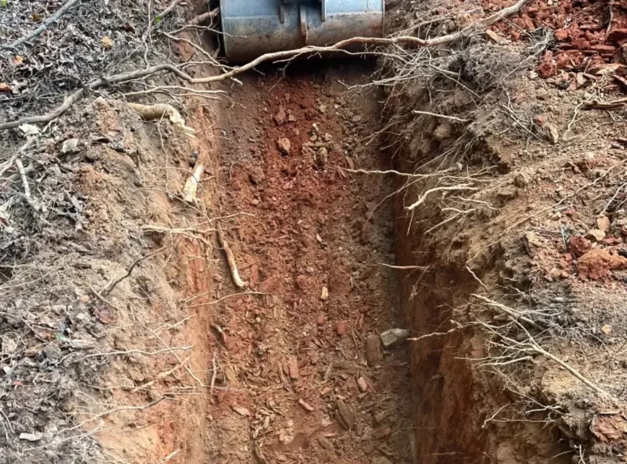 Excavation and septic system preparation work