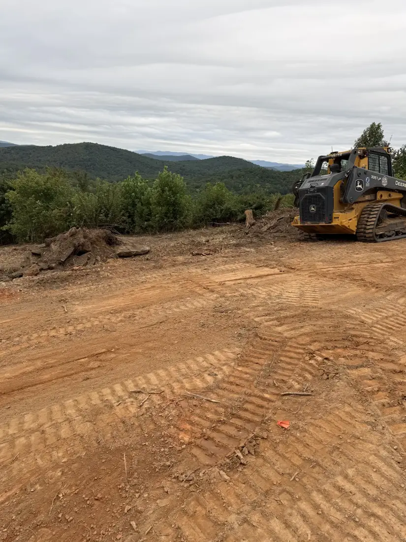 Cleared and graded homesite pad